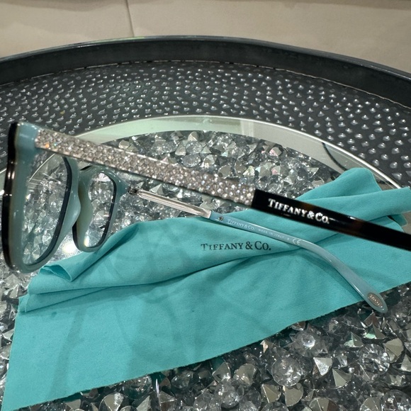 Tiffany TF2215B eyeglasses Havana on Tiffany blue - Picture 5 of 7